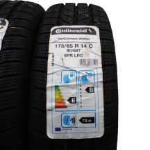 2. Opony 175/65 R14C 4x CONTINENTAL 90/88T VanContact Winter Zimowe 2018 Jak Nowe Nieużywane