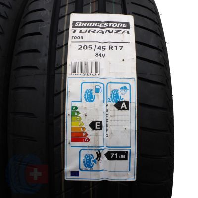 3. 4 x BRIDGESTONE 205/45 R17 84V Turanza T005 Lato 2019/21 Jak Nowe