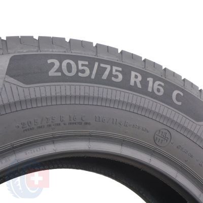 6. 2 x CONTINENTAL 205/75 R16 C 116/114R VancoContact Eco Lato 2022 7.2-8mm  