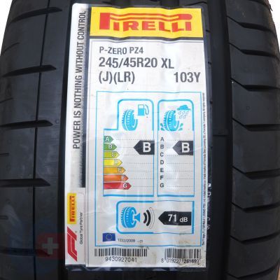 2. 4 x PIRELLI 245/45 R20 103Y XL P Zero PZ4 J LR Lato 2019