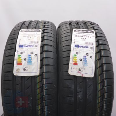 Opony 205/50 R17 2x CONTINENTAL 93Y XL PremiumContact 6 Letnie 2021/24 Jak Nowe