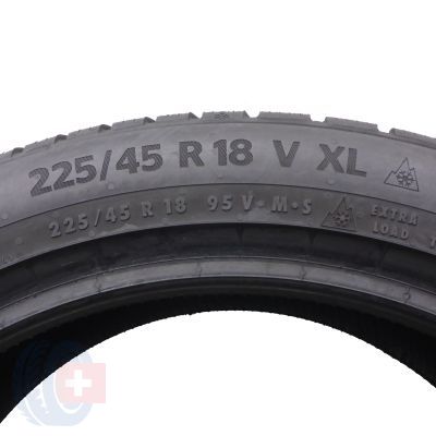 5. 2 x CONTINENTAL 225/45 R18 95V XL WinterContact TS870P Zima 2021 Jak Nowe 7,2-7,5mm