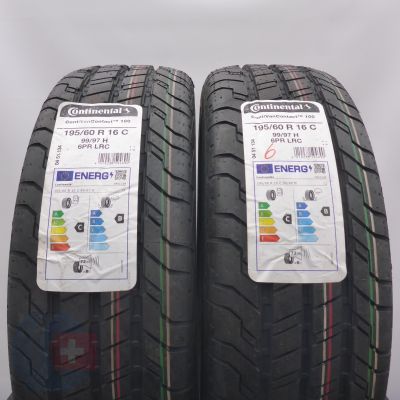 Opony 195/60 R16C 2x CONTINENTAL 99/97H ContiVanContact 100 Letnie 2023 Nieużywane