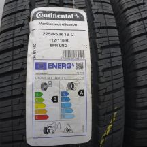 2. Opony 225/65 R16C 4x CONTINENTAL 112/110R VanContact 4Season Wielosezonowe 2023 Nieużywane 