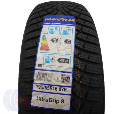 1 x GOODYEAR 195/55 R16 87H UltraGrip 9 Zima 2017 Jak Nowa Nieużywana 