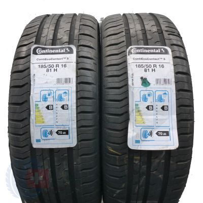 Opony 185/50 R16 2x CONTINENTAL 81H ContiEcoContact 5 Letnie 2018 Nieużywane 