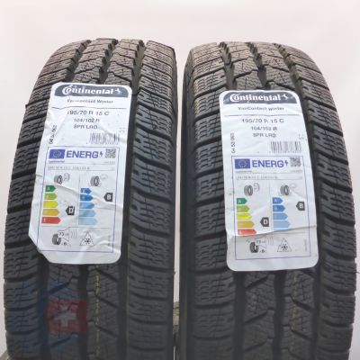 3. Opony 195/70 R15C 4x CONTINENTAL 104/102R VanContact Winter Zimowe 2024 