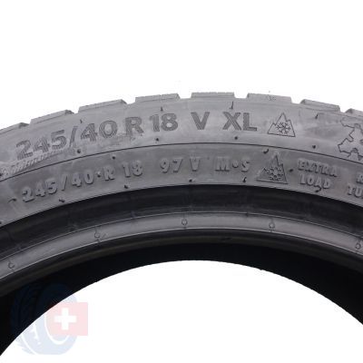 6. 2 x CONTINENTAL 245/40 R18 97V XL WinterContact TS870P Zima 2021 Jak Nowe 7-7,2mm