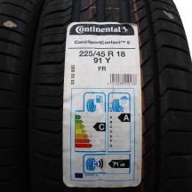 2. 2 x CONTINENTAL 225/45 R18 91Y ContiSportContact 5 Lato 2021 Jak Nowe Nieużywane