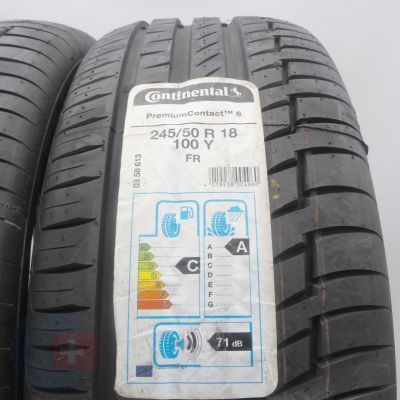 3. Opony 245/50 R18 2 x CONTINENTAL 100Y PremiumContact 6 Letnie 2020 Jak Nowe