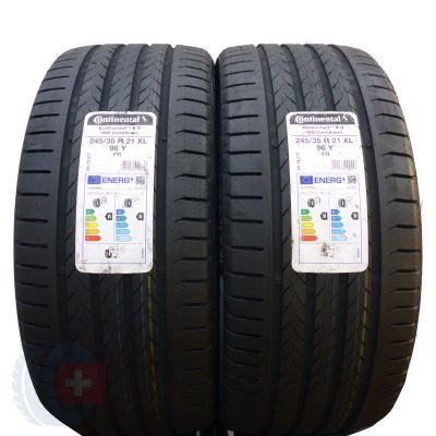 2 x CONTINENTAL 245/35 R21 96Y XL EcoContact 6Q MO BMW ContiSilent Lato 2022 Jak Nowe Nieużywane 