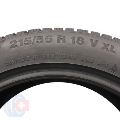 6. 4 x CONTINENTAL 215/55 R18 99V XL WinterContact TS850P Zima 6,5-7,2mm