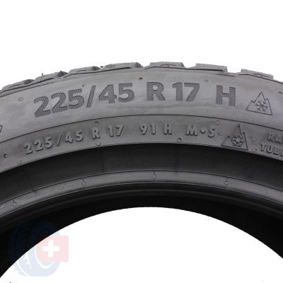 3. Opona 225/45 R17 1x CONTINENTAL 91H WinterContact TS870 Zimowa 2024 Jak Nowa Nieużywana