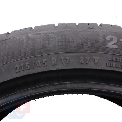 4. 2 x CONTINENTAL 215/45 R17 87V ContiEcoContact 5 Lato 2017 6,5mm