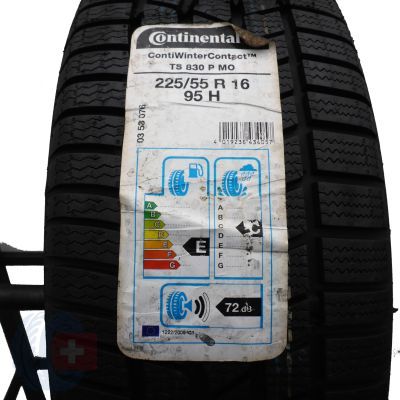 2. 2 x CONTINENTAL 225/55 R16 95H M0 ContiWinterContact TS830P Zima 2019 Jak Nowe Nieużywane 