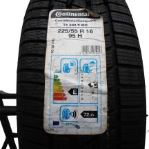 2. 2 x CONTINENTAL 225/55 R16 95H M0 ContiWinterContact TS830P Zima 2019 Jak Nowe Nieużywane 