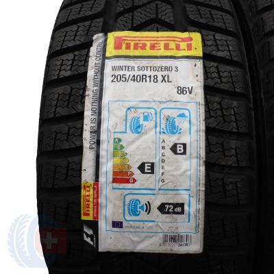 3. 4 x PIRELLI 205/40 R18 86V XL Sottozero 3 Winter 2018/19 Zima Jak Nowe