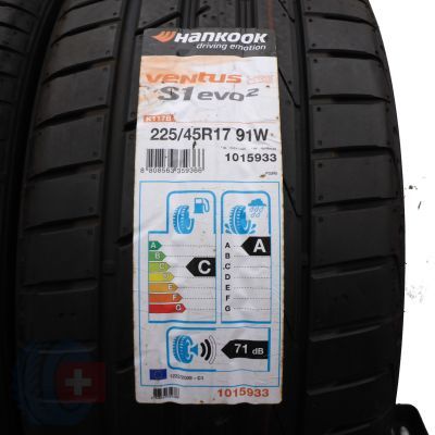 2. 2 x HANKOOK 225/45 R17 91W Ventus S1 evo 2 K117B BMW RunFlat Lato 2020 Jak Nowe Nieużywane