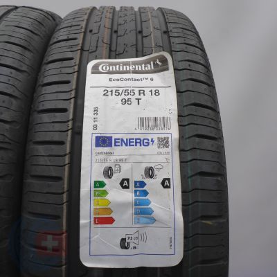 3. Opony 215/55 R18 4x CONTINENTAL 95T EcoContact6 Letnie 2023 Nieużywane Jak Nowe 3. Opony 215/55 R18 4x CONTINENTAL 95T EcoContact6 Letnie 2023 Nieużywane Jak Nowe