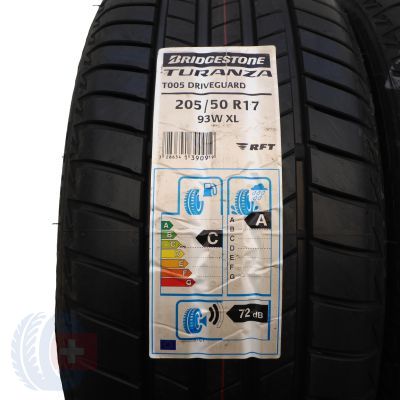 2. 2 x BRIDGESTONE 205/50 R17 93W XL Turanza T005 RFT Lato 2019 Jak Nowe