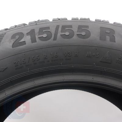 6. Opony 215/55 R16 2x CONTINENTAL 93H ContiWinterContact TS 850 Zimowe 2015 Nieużywane 