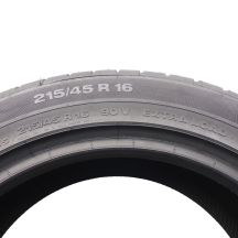6. Opony 215/45 R16 2x CONTINENTAL 90V XL ContiPremiumContact 2 A0 Letnie 2019 Jak Nowe 