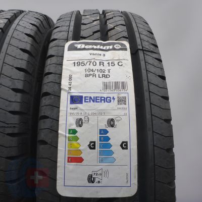 3. Opony 195/70 R15C 4x BARUM 104/102T Vanis 3 Letnie 2023 Nieużywane