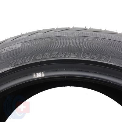 6. Opony 265/40 ZR19 2x YOKOHAMA 98Y Advan Sport V105 N0 Letnie 2021 Jak Nowe