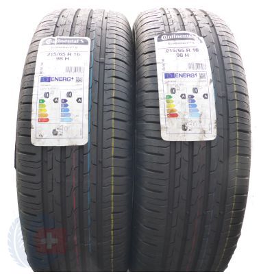 4. Opony 215/65 R16 4xCONTINENTAL 215/65 R16 98H EcoContact 6 Letnie 2023 Jak Nowe 