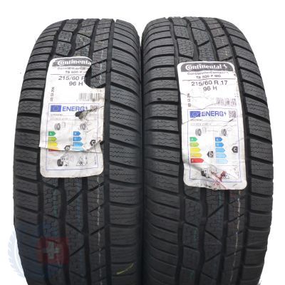 Opony 215/60 R17 2x CONTINENTAL 96H ContiWinterContact TS 830P M0 Zimowe 2022 Jak Nowe