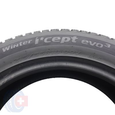6. Opony 215/55 R18 2x HANKOOK 99V XL Winter I Cept evo 3 W330 Zimowe 2023 Jak Nowe 7,8-8mm