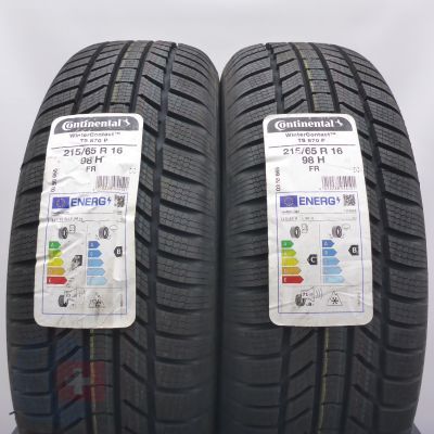 4. Opony 215/65 R16 4x CONTINENTAL 98H WinterContact TS870P Zimowe 2023 Nieużywane