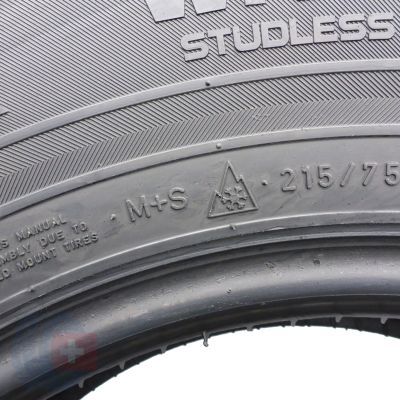 4. Opony 215/75 R16C 2x NOKIAN 116/114S WRC3 Zimowe 2017 7,8-8mm