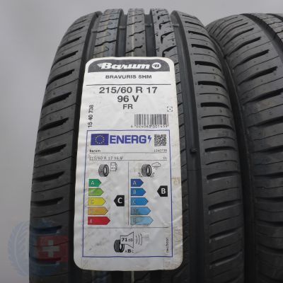 2. Opony 215/60 R17 2x BARUM 96V Bravuris 5 Letnie 2022