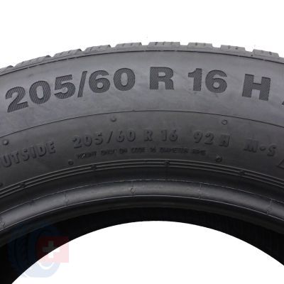 5. 2 x CONTINENTAL 205/60 R16 92H A0 WinterContact TS850P Zima 2016 7,2-7,8mm