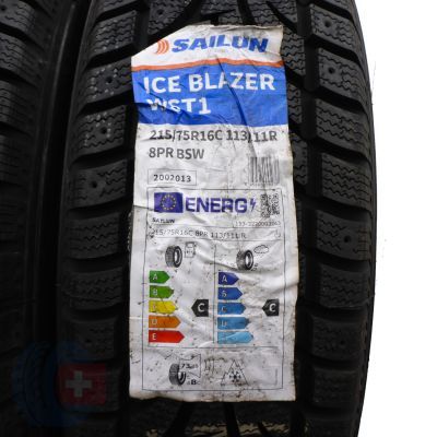 2. 2 x SAILUN 215/75 R16C 113/111R Ice Blazer WST1 Zima 2021 Jak Nowe Nieużywane