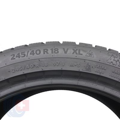 5. 4 x CONTINENTAL 245/40 R18 97V XL WinterContact TS870P Zima 2021, 2022 Jak Nowe 7,5-7,8mm