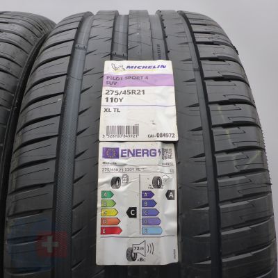 2. Opony 275/45 R21 4x MICHELIN 110Y PilotSport 4 SUV Letnie 2023 Nieużywane