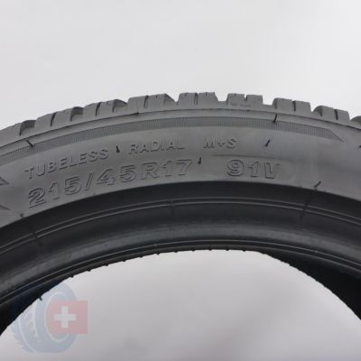 6. Opony 215/45 R17 4x BRIDGESTONE 91V XL Blizzak Lm005 Zimowe 2023 7-7,2mm
