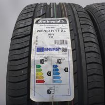 2. Opony 225/50 R17 2x CONTINENTAL 98V XL ContiPremiumContact 2 SEAL Letnie 2022 Jak Nowe