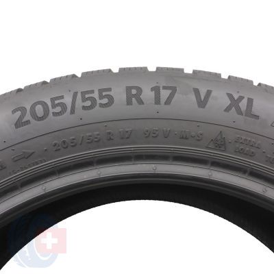 6. 4 x CONTINENTAL 205/55 R17 95V XL WinterContact TS870P Zima 2021/23 7-7,8mm Jak Nowe