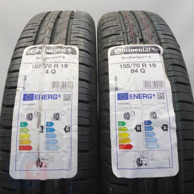 4. Opony 155/70 R19 4x CONTINENTAL 84Q EcoContact 6 Letnie 2023 