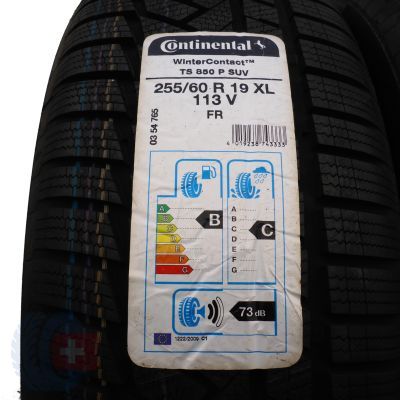 2. Opony 255/60 R19 2x CONTINENTAL 113V XL WinterContact TS 850P SUV Zimowe 2016 Nieużywane