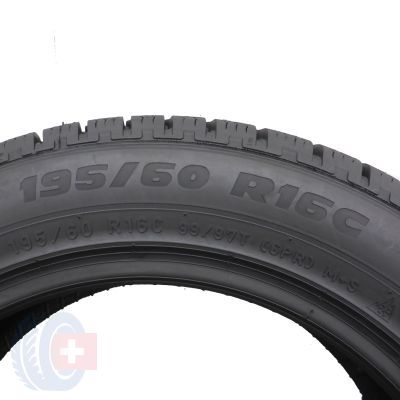 6. Opony 195/60 R16C 2x PIRELLI 99/97T Carrier Winter Zimowe 2021 Jak Nowe