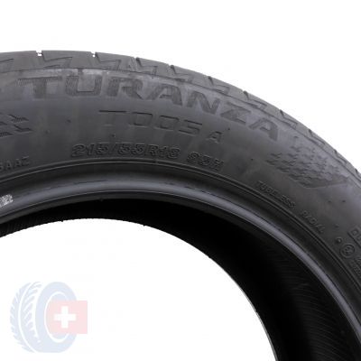 6. 2 x BRIDGESTONE 215/55 R18 95H Turanza T005A Lato DOT19 6,8-7mm