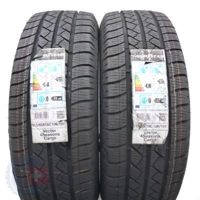 Opony 215/65 R16C 2x GOODYEAR 106/104T Vector4SeasonS Cargo Wielosezonowe 2021Jak Nowe 