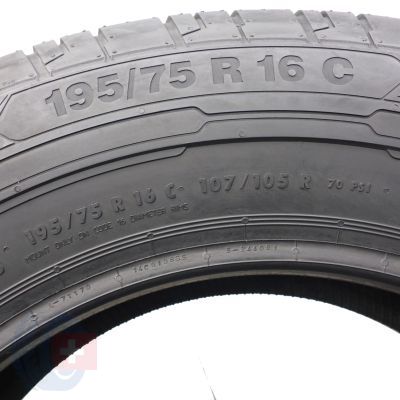 6. Opony 195/75 R16C 2x CONTINENTAL 107/105R ContiVanContact 200 Letnie 2018 Jak Nowe