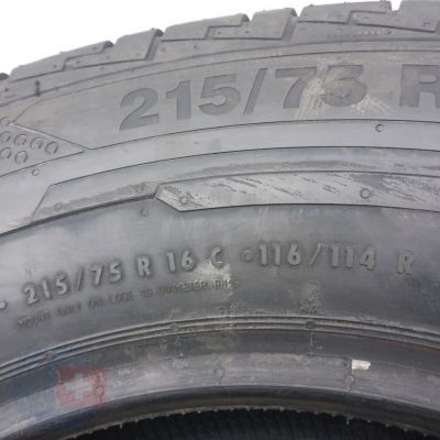 4. Opony 215/75 R16C 2x CONTINENTAL 116/114R ContiVanContact 100 Letnie 2017 Nieużywane