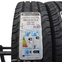 2. 2 x CONTINENTAL 195/70 R15C 104/102R ContiVanContact 200 Lato 2019 Jak Nowe