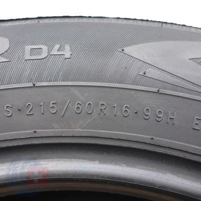 5. 2 x NOKIAN 215/60 R16 99H XL WR D4 Zima 2017  7-7,6mm